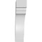Ekena Millwork 5-in. W x 16-in. D x 22-in. H Pescadero Architectural Grade PVC Knee Brace BRCP05X16X22PEC - alternate 6